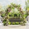 Metal Garden Arc Trellis Half Arch Outdoor Arbor Decorative Black